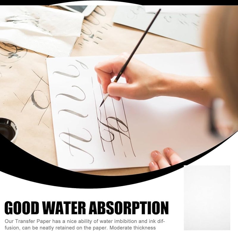 Cabilock A4 Tracing Paper 100 Sheets Thin Calligraphy Drawing Paper for Art Crafts - Image 4